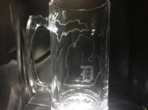 Engraved Detroit Mug